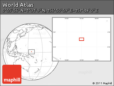 Blank Location Map of the Area around 1° 13' 33" N, 157° 19' 29" E