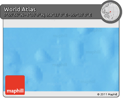 Physical 3D Map of the Area around 1° 13' 33" N, 159° 1' 30" E