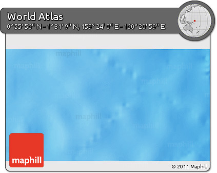 Physical 3D Map of the Area around 1° 13' 33" N, 159° 52' 30" E