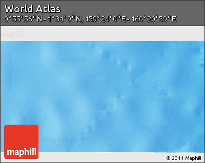 Physical 3D Map of the Area around 1° 13' 33" N, 159° 52' 30" E