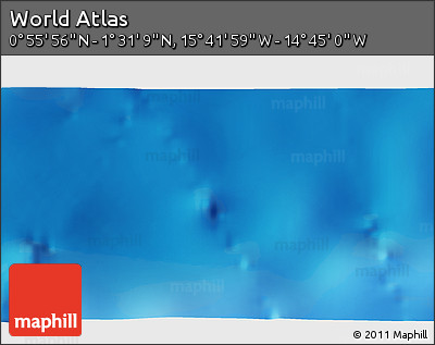 Physical 3D Map of the Area around 1° 13' 33" N, 15° 13' 29" W