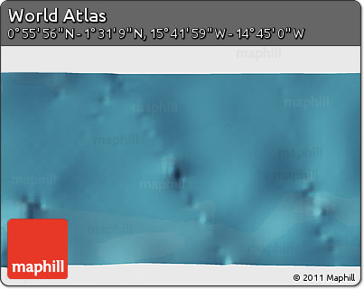 Satellite 3D Map of the Area around 1° 13' 33" N, 15° 13' 29" W