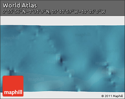 Satellite 3D Map of the Area around 1° 13' 33" N, 15° 13' 29" W