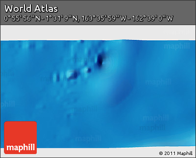 Physical 3D Map of the Area around 1° 13' 33" N, 163° 7' 30" W