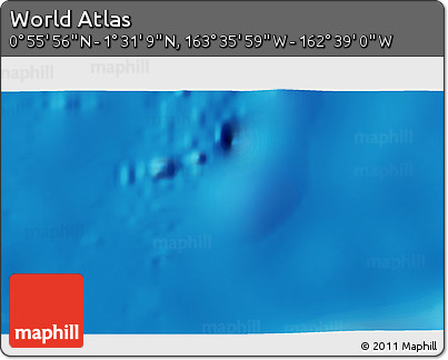 Physical 3D Map of the Area around 1° 13' 33" N, 163° 7' 30" W