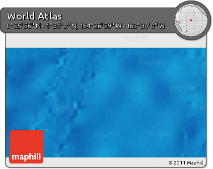 Physical 3D Map of the Area around 1° 13' 33" N, 163° 58' 29" W