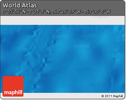 Physical 3D Map of the Area around 1° 13' 33" N, 163° 58' 29" W