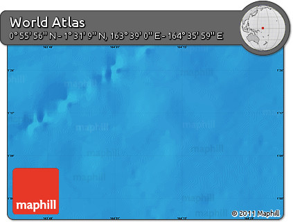 Physical Map of the Area around 1° 13' 33" N, 164° 7' 30" E