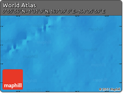 Physical Map of the Area around 1° 13' 33" N, 164° 7' 30" E