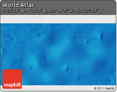 Physical 3D Map of the Area around 1° 13' 33" N, 164° 49' 29" W