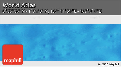 Physical Panoramic Map of the Area around 1° 13' 33" N, 166° 40' 30" E