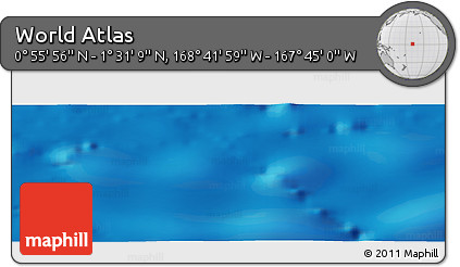 Physical Panoramic Map of the Area around 1° 13' 33" N, 168° 13' 29" W
