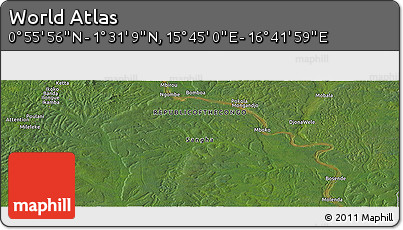 Satellite Panoramic Map of the Area around 1° 13' 33" N, 16° 13' 30" E