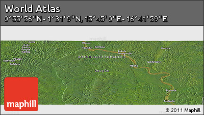 Satellite Panoramic Map of the Area around 1° 13' 33" N, 16° 13' 30" E