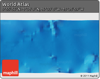 Physical 3D Map of the Area around 1° 13' 33" N, 16° 4' 29" W