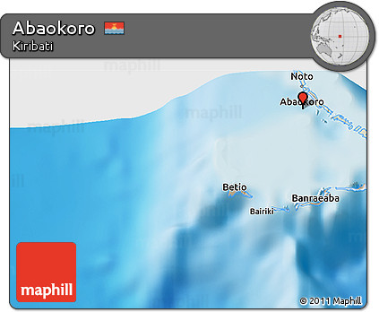 Shaded Relief 3D Map of Abaokoro