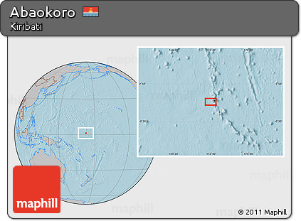 Gray Location Map of Abaokoro, hill shading