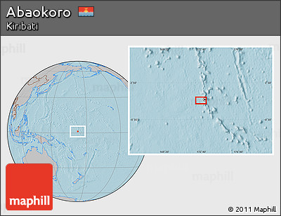 Gray Location Map of Abaokoro, hill shading