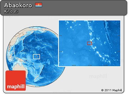 Shaded Relief Location Map of Abaokoro