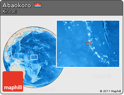 Shaded Relief Location Map of Abaokoro