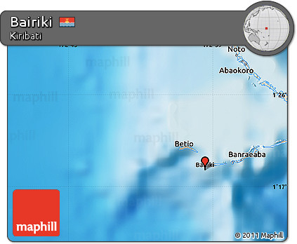 Shaded Relief Map of Bairiki