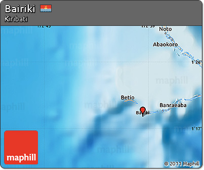 Shaded Relief Map of Bairiki