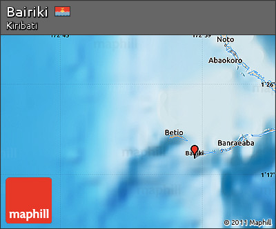 Shaded Relief Map of Bairiki