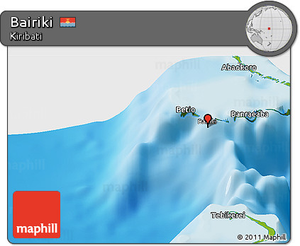 Physical Panoramic Map of Bairiki