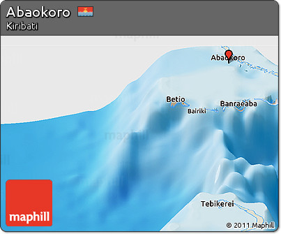 Shaded Relief Panoramic Map of Abaokoro