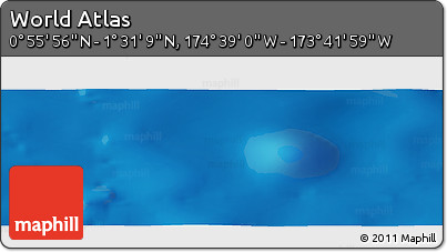 Physical Panoramic Map of the Area around 1° 13' 33" N, 174° 10' 30" W