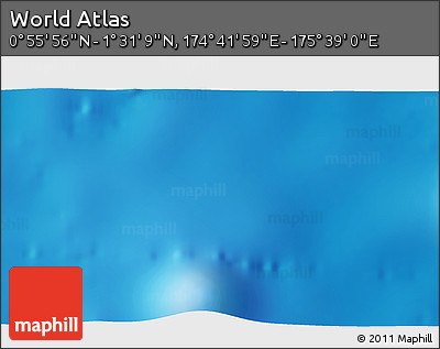 Physical 3D Map of the Area around 1° 13' 33" N, 175° 10' 30" E