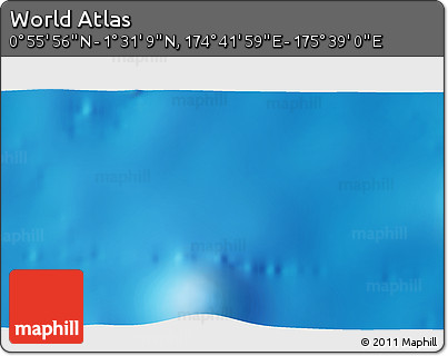 Physical 3D Map of the Area around 1° 13' 33" N, 175° 10' 30" E
