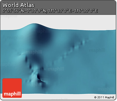 Satellite 3D Map of the Area around 1° 13' 33" N, 176° 1' 30" E