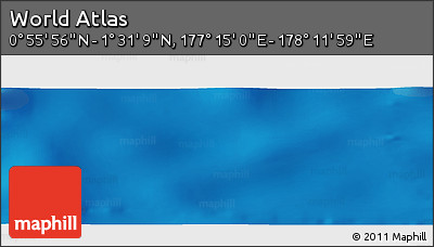Physical Panoramic Map of the Area around 1° 13' 33" N, 177° 43' 29" E