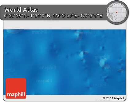 Physical 3D Map of the Area around 1° 13' 33" N, 178° 34' 29" E