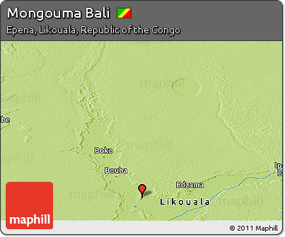 Physical Panoramic Map of Mongouma Bali