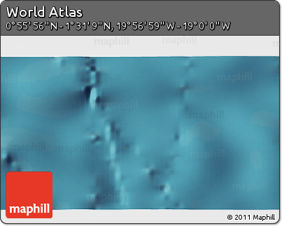 Satellite 3D Map of the Area around 1° 13' 33" N, 19° 28' 30" W