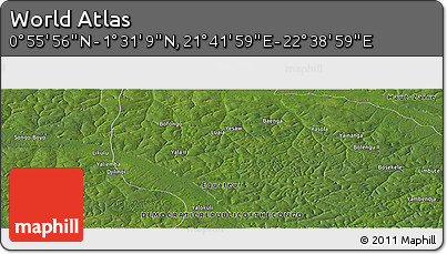 Satellite Panoramic Map of the Area around 1° 13' 33" N, 22° 10' 29" E