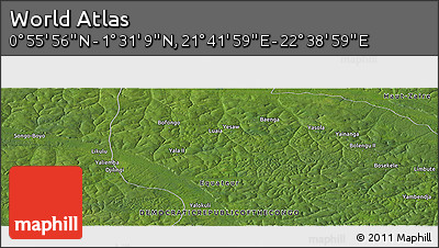 Satellite Panoramic Map of the Area around 1° 13' 33" N, 22° 10' 29" E