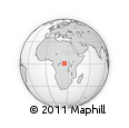 Outline Map of the Area around 1° 13' 33" N, 24° 43' 30" E, rectangular outline