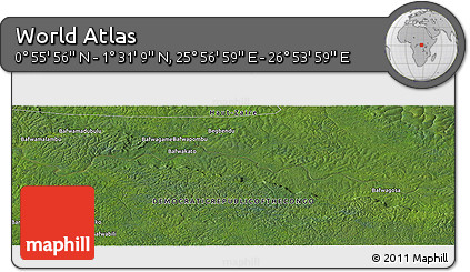Satellite Panoramic Map of the Area around 1° 13' 33" N, 26° 25' 29" E