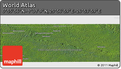 Satellite Panoramic Map of the Area around 1° 13' 33" N, 26° 25' 29" E