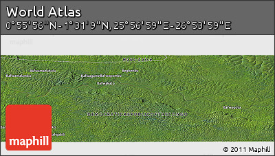 Satellite Panoramic Map of the Area around 1° 13' 33" N, 26° 25' 29" E