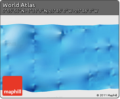 Physical 3D Map of the Area around 1° 13' 33" N, 26° 16' 29" W