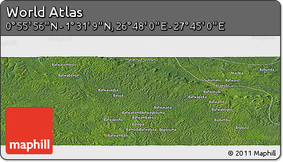 Satellite Panoramic Map of the Area around 1° 13' 33" N, 27° 16' 29" E
