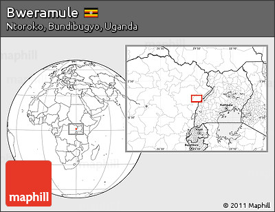 Blank Location Map of Bweramule