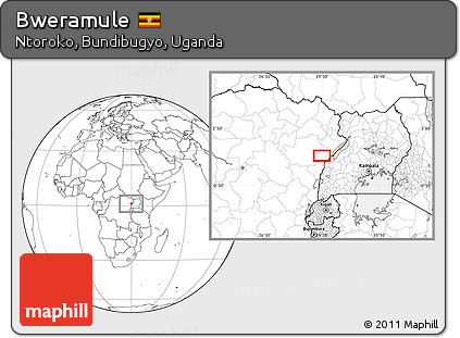 Blank Location Map of Bweramule