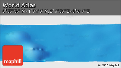 Physical Panoramic Map of the Area around 1° 13' 33" N, 2° 37' 30" E