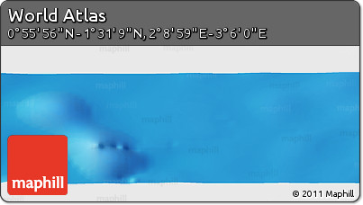 Physical Panoramic Map of the Area around 1° 13' 33" N, 2° 37' 30" E
