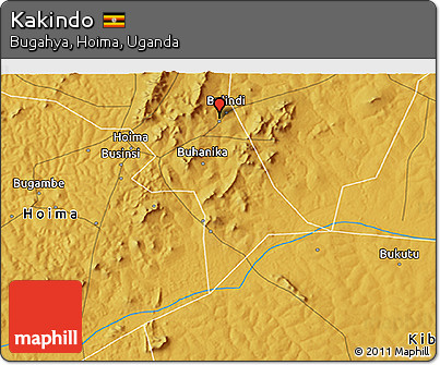 Physical 3D Map of Kakindo